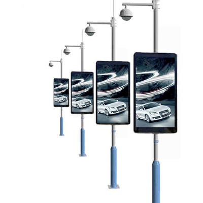P4mm স্মার্ট LED প্যানেল রাস্তার রাস্তা বিজ্ঞাপন LED ল্যাম্প পোস্ট ব্যানার