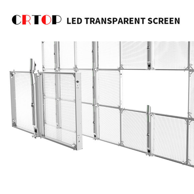 শপিং মলের জন্য রিফ্রেশ রেট 3840HZ স্বচ্ছ গ্লাস LED স্ক্রীন