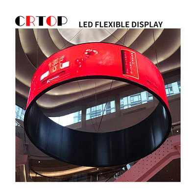 P2.5mm নমনীয় LED ডিসপ্লে স্ক্রীন সিলিন্ডার ওয়েভ রিং নমনযোগ্য আকার
